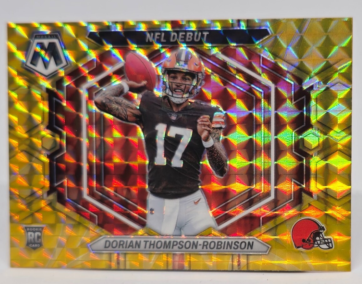 Dorian Thompson-Robinson 2023 Panini Mosaic #ND-6 Reactive Yellow Mosaic Browns
