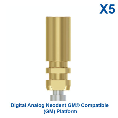 5x Dental CAD/CAM Lab Titanium Digital Analog Neodent GM Compatible Platform