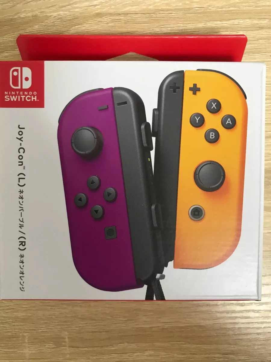 Nintendo Switch Joy-Con Pair, Neon Purple and Neon Orange 