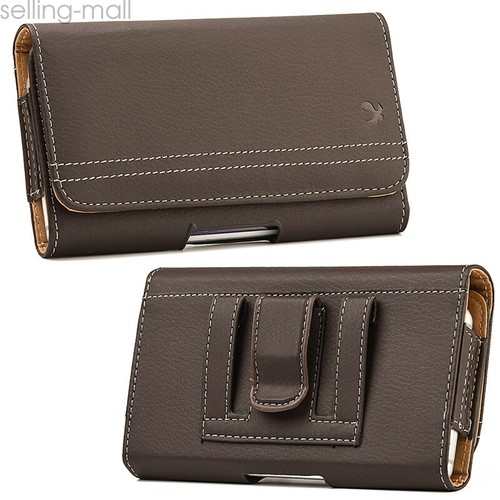 Cell Phones Horizontal Carrying Leather Pouch Case Cover With Belt Clip Holster - Picture 2 of 23