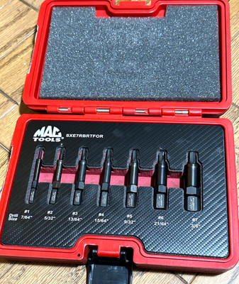 MAC Tools RBRT Screw Extractor Set Broken Bolt Stud Lot Case Foreign Removal