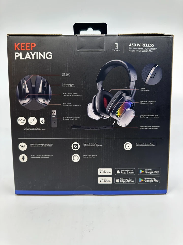 Logitech G Astro A30 Lightspeed Gaming Headset for PlayStation 4/5 - New/Sealed - Image 2 of 2