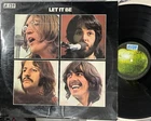 THE BEATLES - LET IT BE - ORIGINAL UK APPLE LP vinyl album red apple record VG