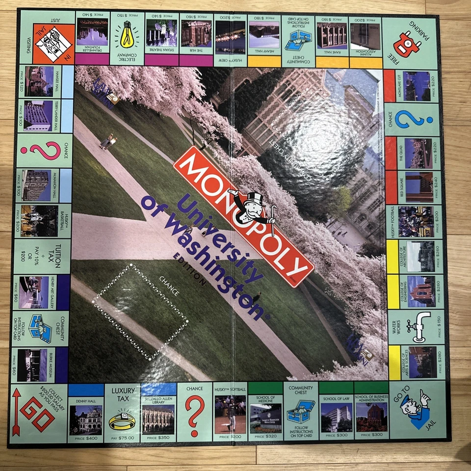 Parker Brother’s Monopoly  University Of WASHINGTON Edition 1998 - Image 3 of 4