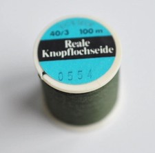 16 ROLLEN Dunkelgrüne Amann Stick-Kordel-Seide "reale Knopflochseide"