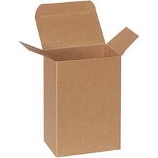 4 x 2 1/2 x 6" Kraft Reverse Tuck Folding Cartons 250/Case