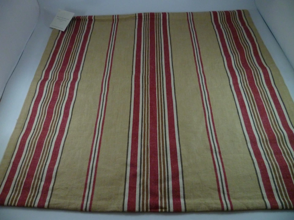 2 PIEZAS ALFARERO GRANERO Celeste Rayas Funda Almohada Decoración Rojo Bronceado 20x20" Mezcla de Lino Foto 4 de 4