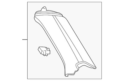 Genuine Audi Body C-Pillar Trim Panel 80A-867-287-B-YW5