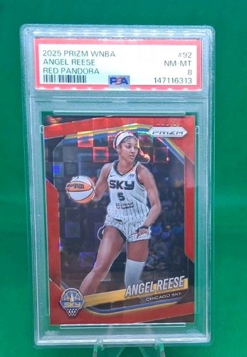 2025 Panini Prizm WNBA /199 Red Pandora Angel Reese Chicago Sky PSA 8