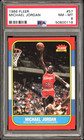1986 FLEER #57 MICHAEL JORDAN RC CHICAGO BULLS BASKETBALL HOF PSA 8 HIGH END!