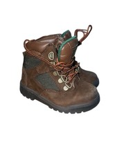 TIMBERLAND TODDLER DARK BROWN GREEN 6  FIELD BOOT KIDS BOYS BEEF BROCCOLI TD 8