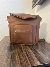Women s Men s FAWN diaper Bag Tan Large Capacity Backpack Modern Style Bag