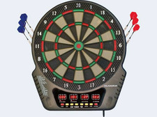 Hudora Elektronische Dartscheibe LED Set mit 6 Pfeilen Profi Dart Automat - Neu