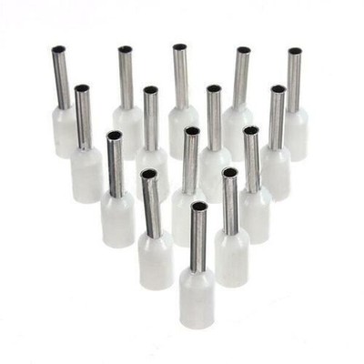 100pcs insulated wire end sleeves wire end sleeve cable shoes set 0.75mm2 white 
