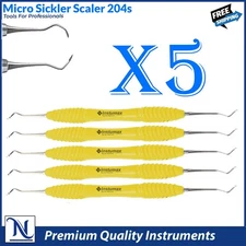 Sickle Scaler 204S Dental Hand Instrument-Pro Periodontal Hygienist Tool Silicon