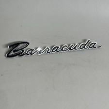 1965 1966 Barracuda Lh Drivers Side Fender Emblem. 3 Pin Genuine Mopar 2579259