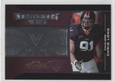 2008 Prestige Prestigious Picks Purple 18/250 Chris Long #PPI-3 Rookie RC 0c6