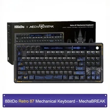 8BitDo Retro 87 Mechanical Keyboard- Mecha BREAK, Bluetooth/2.4G for Windows