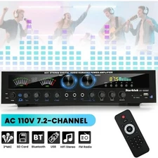 Starklok 7.2 Channel Surround Stereo Receiver BT Audio Power Amplifiers. NEW