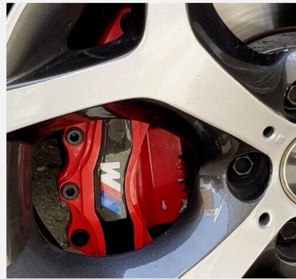 4X Red Brake Caliper Covers 4PCS For BMW 1 2 3 4 5 6 7 Series X1 X3 X5 F G NEW - Image 4 of 4