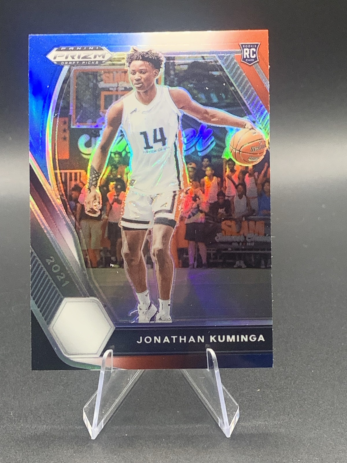 2021-22 Panini Prizm Draft Picks - Variation Jonathan Kuminga #5 Red White &...
