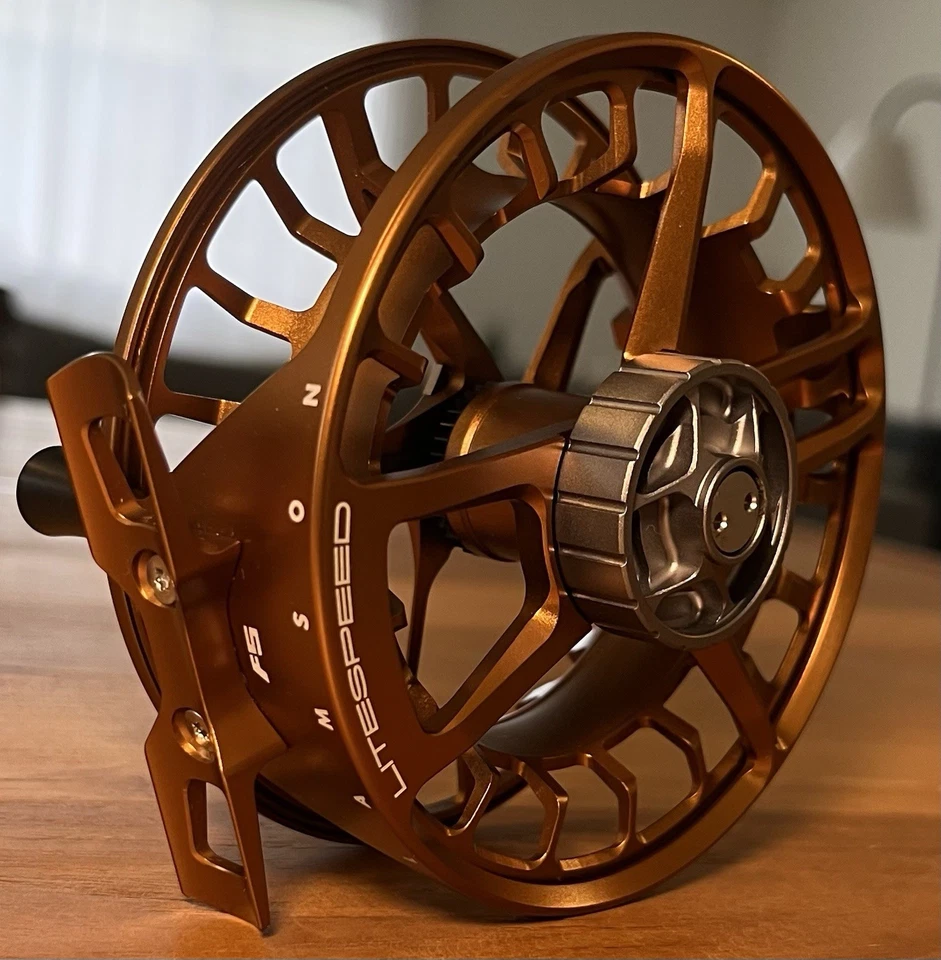 CARRETE DE PESCA CON MOSCA LAMSON LITESPEED F -5+ EN WHISKY, NUEVO, SIN REGISTRAR Foto 2 de 4