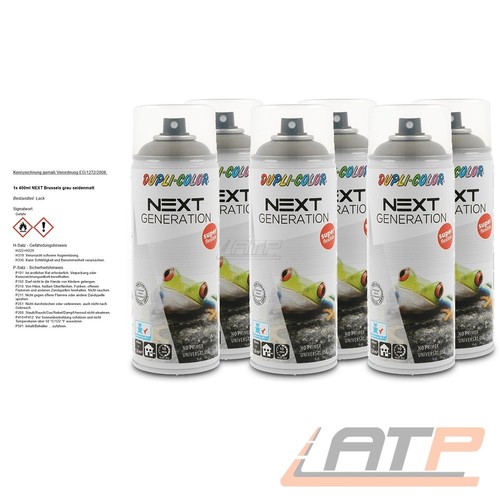 6x 400ml DUPLI COLOR NEXT BRUSSELS GRAU MATT SPRÜH DECK LACK FARBE SPRAY