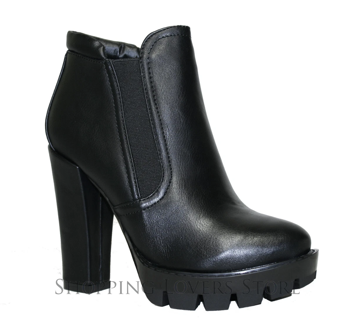 SCARPE Donna Stivali Stivaletti Anfibi Tronchetti Elasticizzati TACCHI ALTI T62