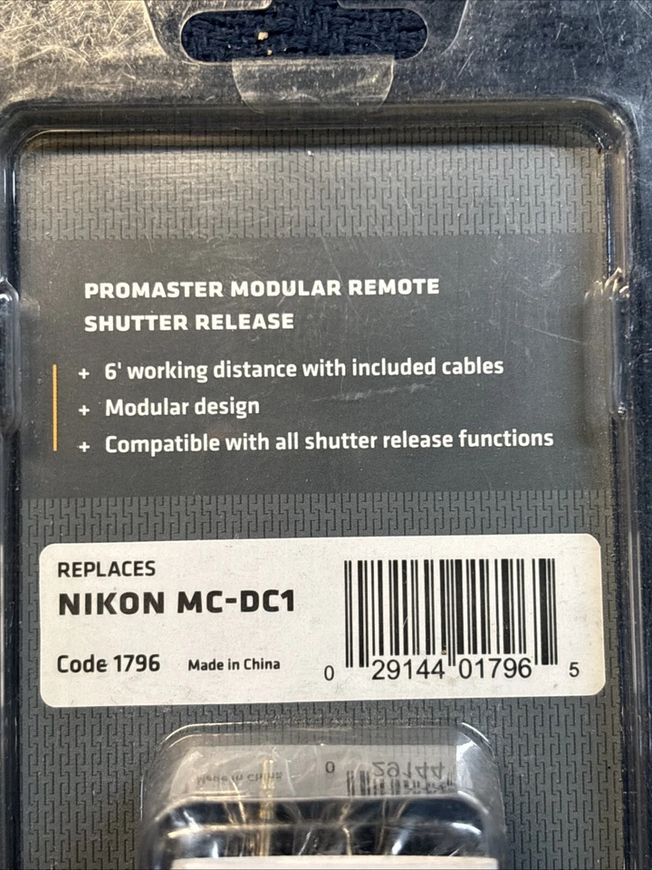 Promaster #1796 Modular Remote Cable Shutter Release For Nikon MC-DC1 NEW - Image 4 of 4