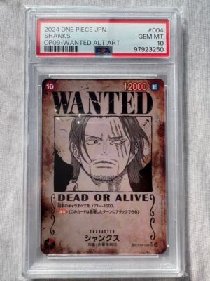 PSA 10 Shanks OP09-004 Wanted Emperors in the New World ONE PSA 10 Shanks OP09-004 Wanted Emperors in the New World ONE