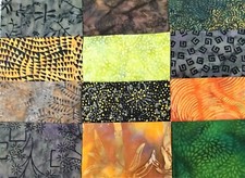 48 PCS BATIK  5"X5" PRE-CUT QUILT SQUARES CHARM PACK  FREE SHIPPING