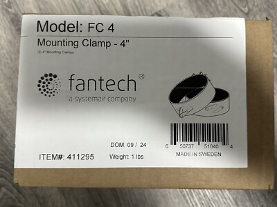 Fantech FC - 4  Duct - Mounting Clamps, Set of 2 Clamp Systemair 411295