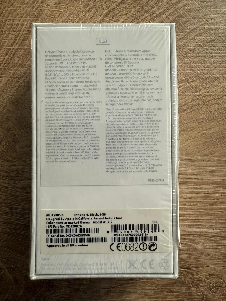 Iphone 4 8GB Black NUOVO SIGILLATO - Immagine 2 di 4