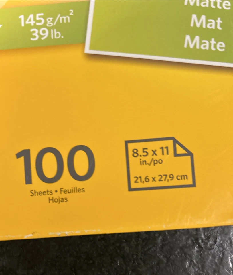 Kodak Photo Paper Matte- 8-1/2 x 11 In, 100 Sheets, 041778318164, Open Box - Image 4 of 4