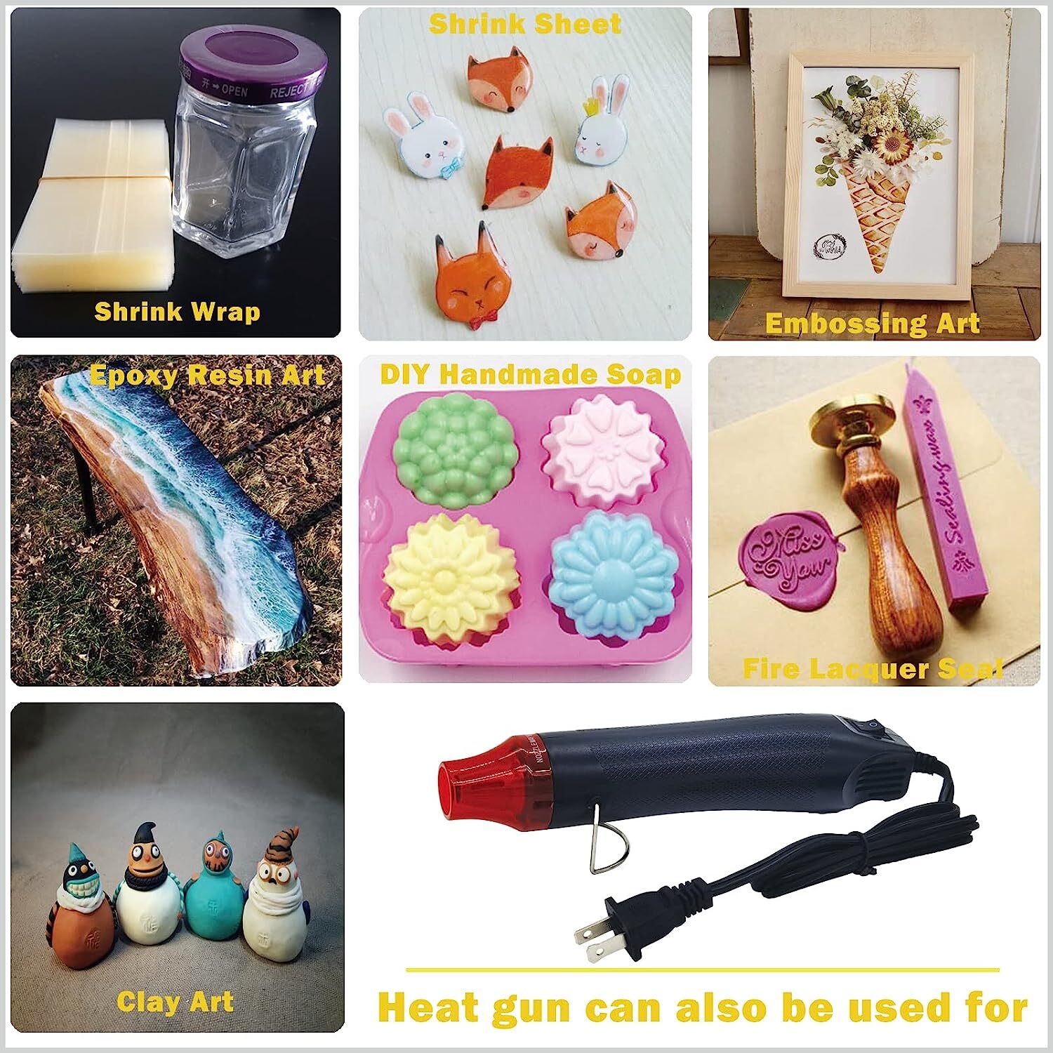 Hot Air Gun Heat Blowgun Embossing Drying Tool Crafts Paint Glue MultiPurpose eBay