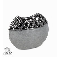 Formano Vase Silber Aus Keramik 16X20Cm-730237