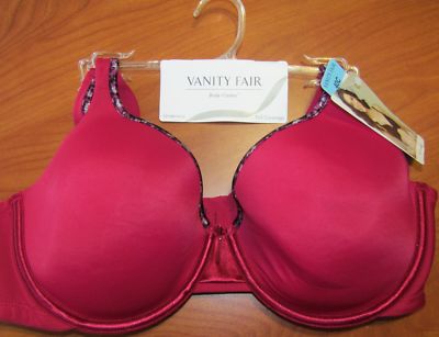 NEW VANITY FAIR BODY CARESS UNDERWIRE RED BRA 38B 38D 40C 40D