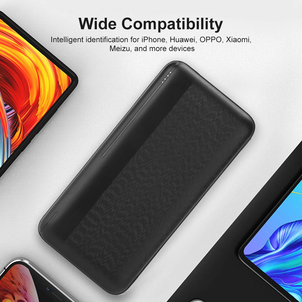 20000mAh Fast Charging Power Bank Portable External Battery Pack 5V 2A  