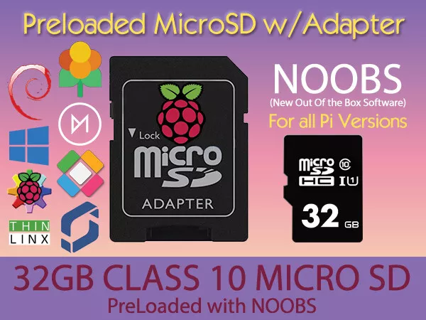 NOOBS 3.6.0 for all Raspberry Pi Models PreLoaded Class 10 Micro SD