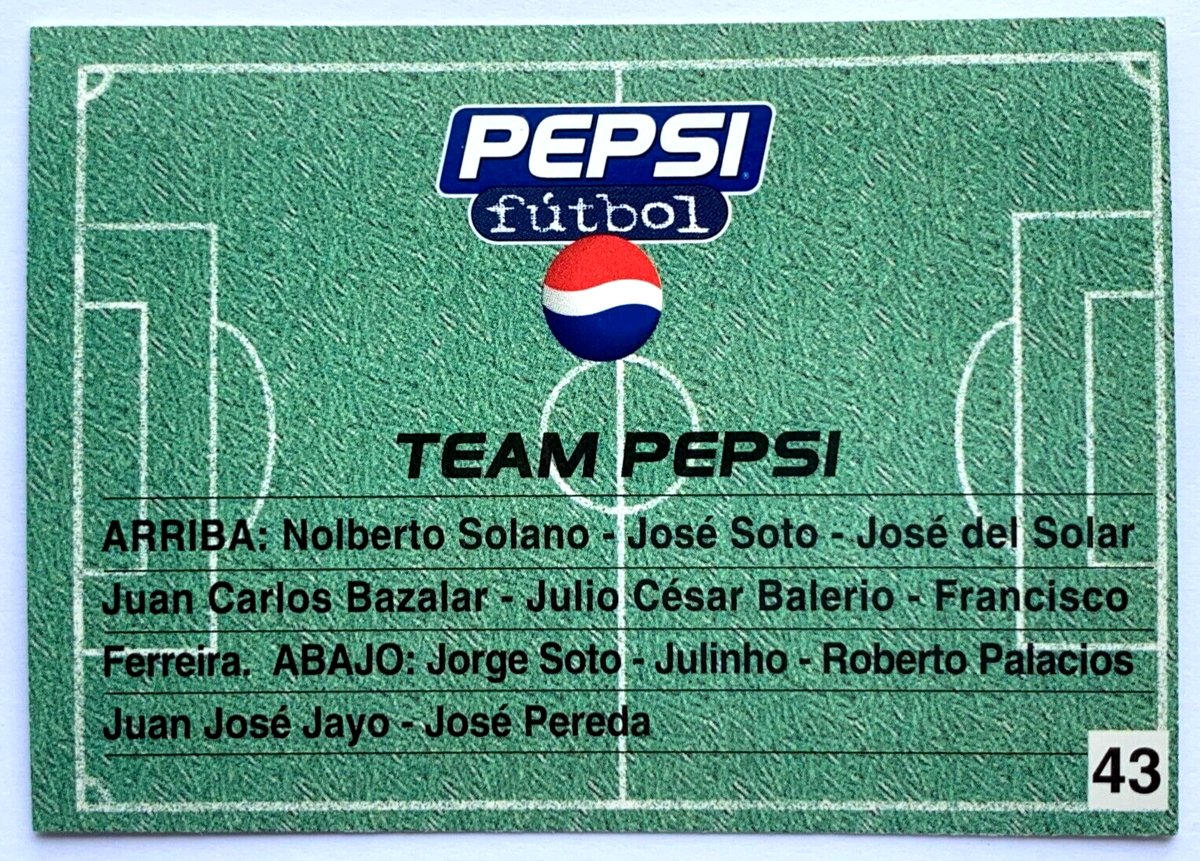 1997 PEPSI FOOTBALL CARDS #43 PEPSI TEAM South America Edition PERU STC