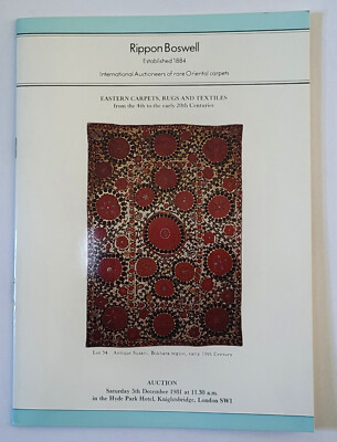 Rippon Boswell Auktion Katalog Eastern Carpets Teppiche Textilien 5. Dez 1981
