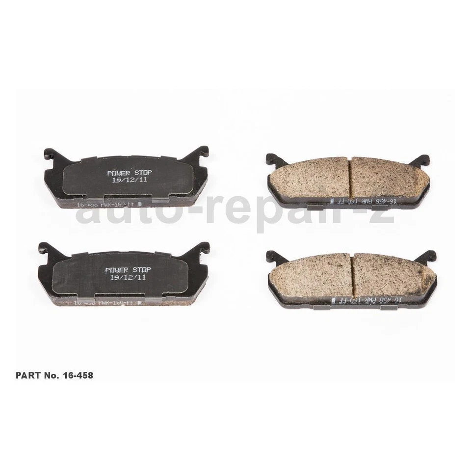 Комплект передних и задних дисковых тормозных колодок с электроприводом для Mazda Miata 1990–1993 годов выпуска - Изображение 2 из 3