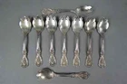 REED & BARTON FRANCIS I  - 9 ICE CREAM FORK /SPOON STERLING SILVER 5 1/4"