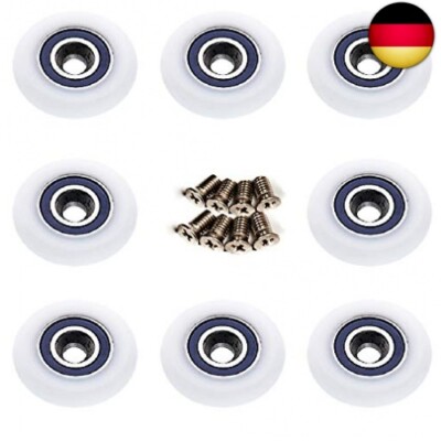 Duschtür Rollensatz Aus Zinklegierung | 8 Stück (4 Oben + 4 Unten) | Für Glasdicke 4–6 Mm, Ø 25 Mm