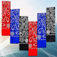 Bandanas for Men 6 Pack 100 Cotton Cowboy Head Bandannas Handkerchiefs Red/B...