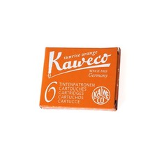 Cartuchos de tinta para pluma estilográfica Kaweco cortos, naranja amanecer (naranja), paquete de 6