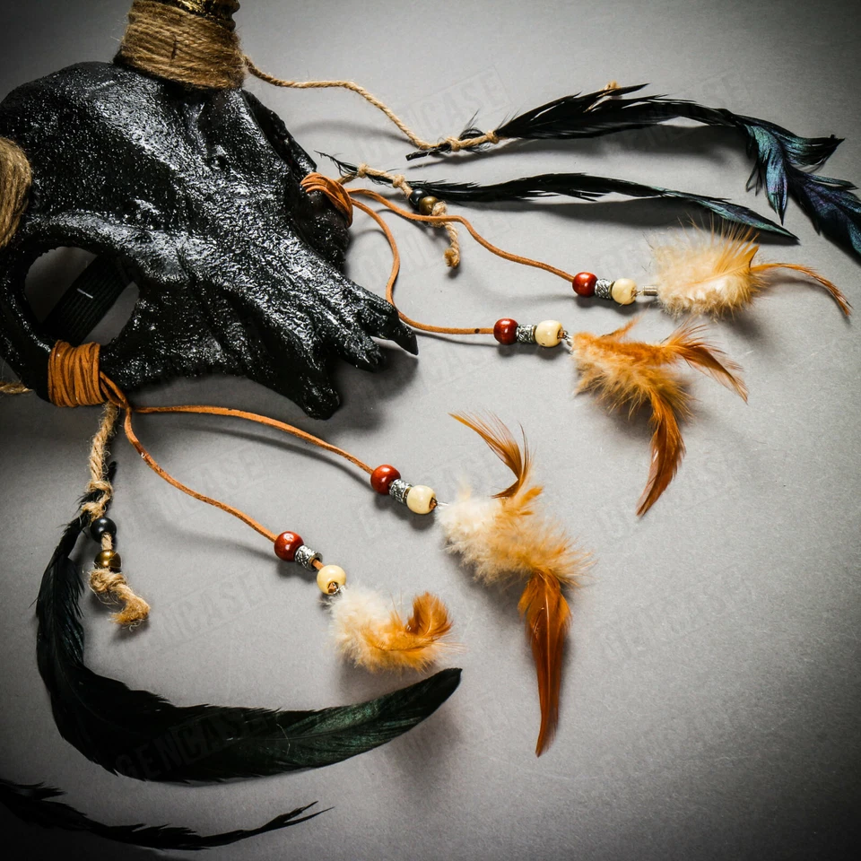 Antelope Devil Animal Skull with Impala Horns Halloween Masquerade Mask Headgear - Image 4 of 4