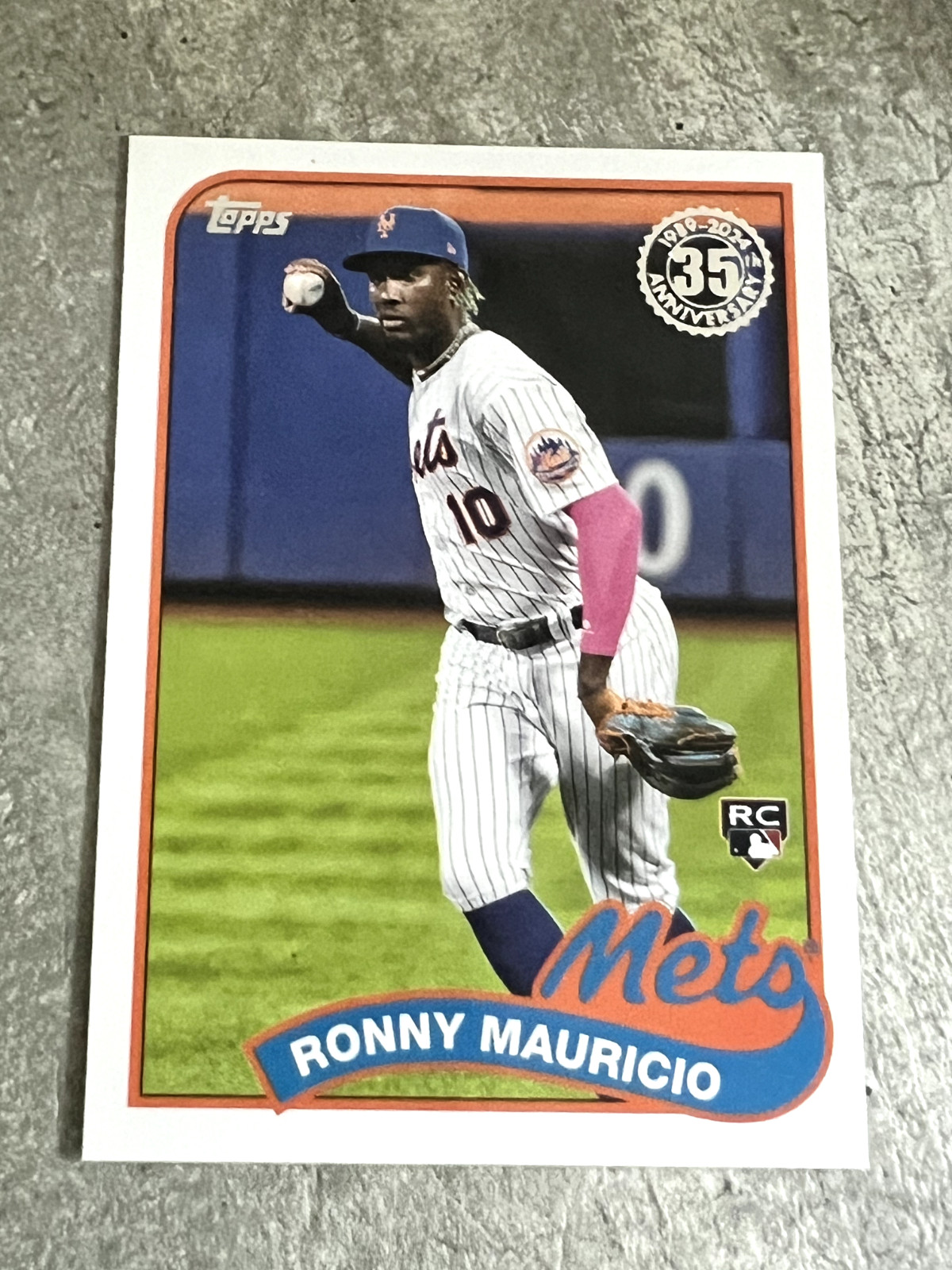 2024 Topps Series 1 1989 35th Anniversary Ronny Mauricio RC Rookie #89B-93 Mets