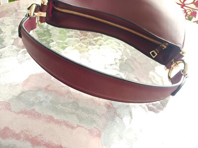 Coach 54446 Mae Oxblood Leather Shoulder/Hobo Bag | eBay