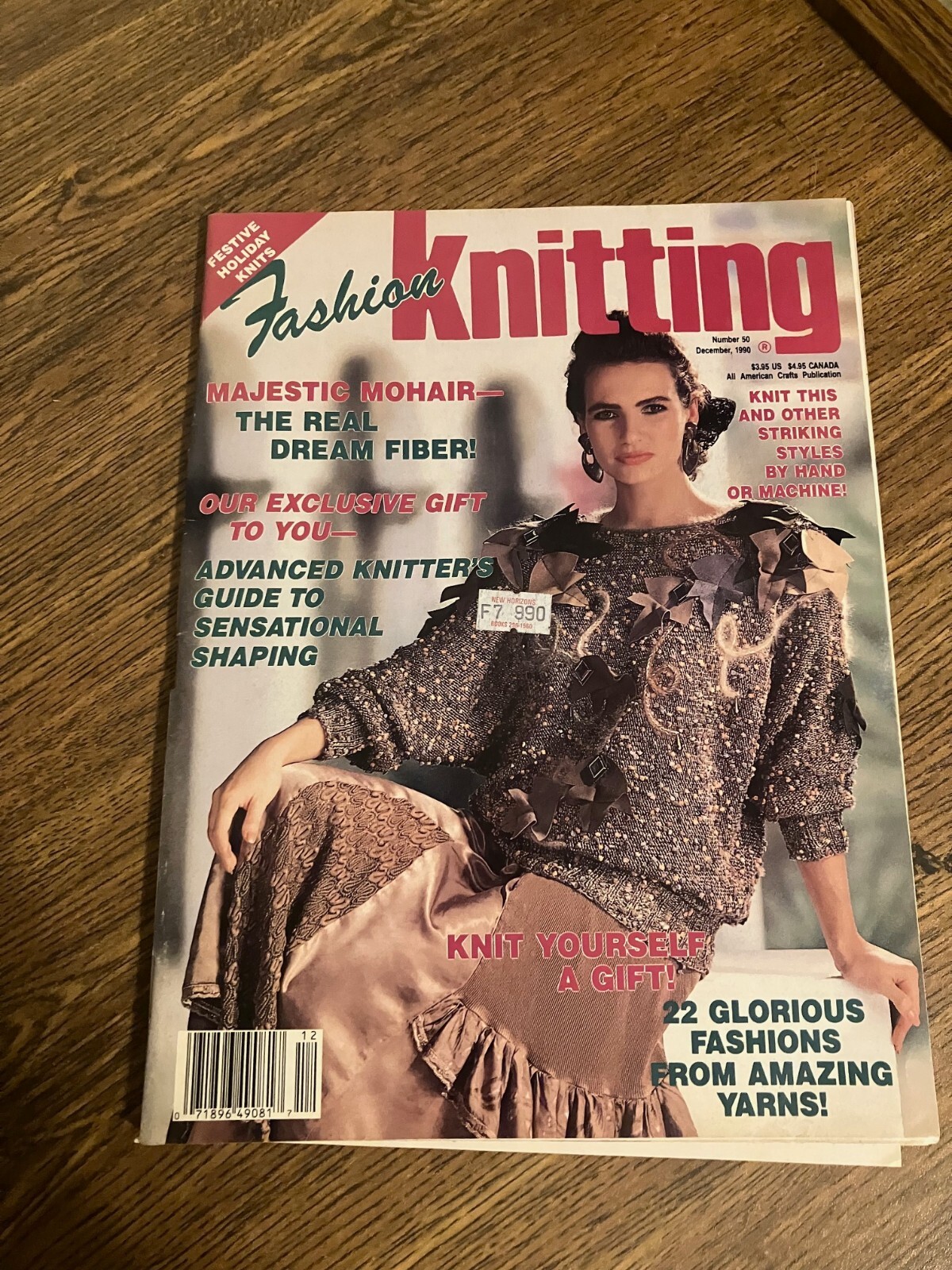 Vintage Back Issue of Fashion Knitting Magazine - December 1990